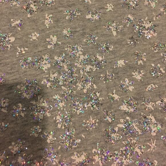 Crewcuts Grey Glitter 3/4 Sleeve T-Shirt - Picture 2 of 6